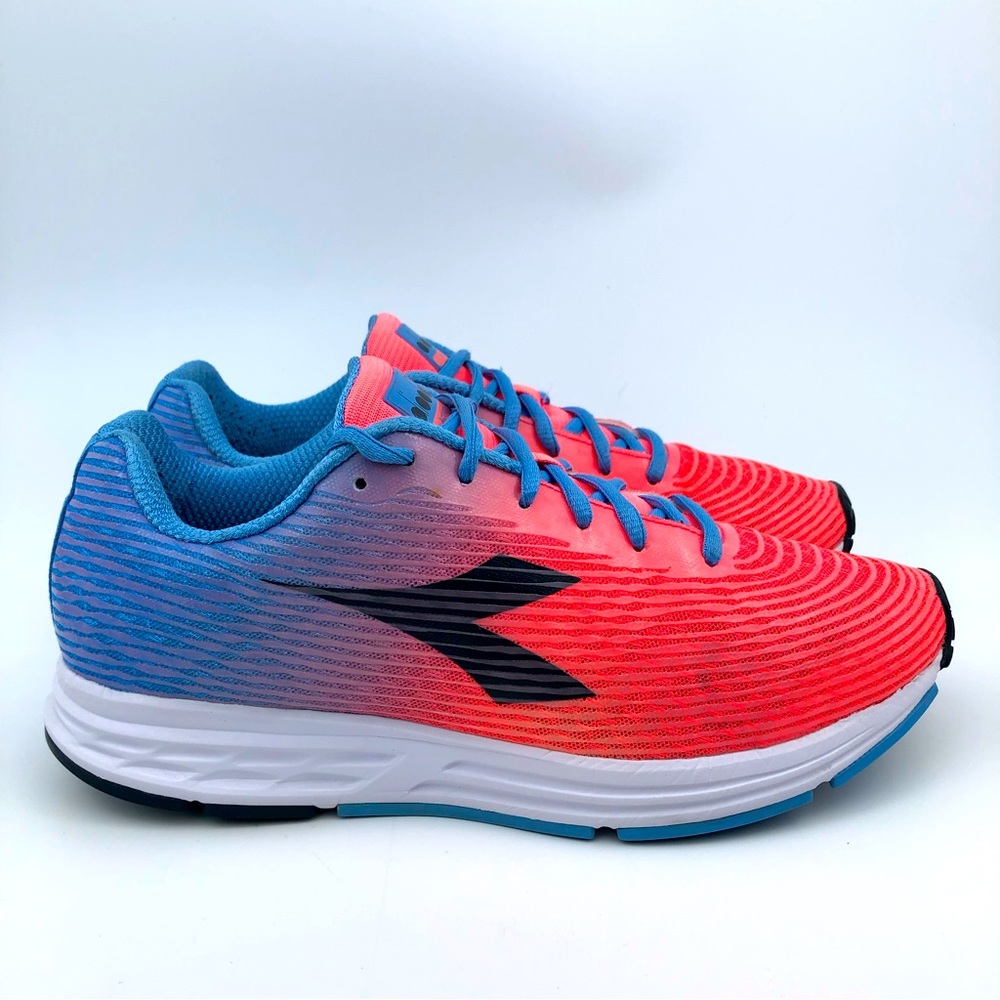 Diadora Women’s 10.5 Action +3 101-172972 Pink Blue Orange Lace Up Sneakers